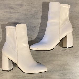 White ankle boots. Never been worn!